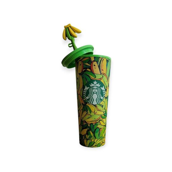 Starbucks FarmRio Banana Tumbler 24oz - Green/Yellow Design - Picture 7 of 7
